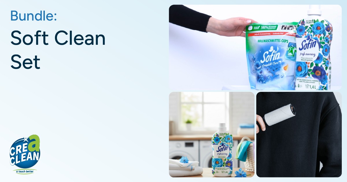 Soft Clean Set – Waschkapseln, Weichspüler & Fusselrollen | CREaCLEAN ...